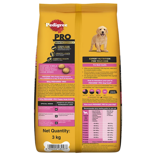 Pedigree Pro Puppy, Large Breed (3-18 Months) Dry Dog Food