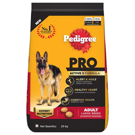 Pedigree Pro Adult Large Breed, Dry Dog Food (18 Months Onwards)