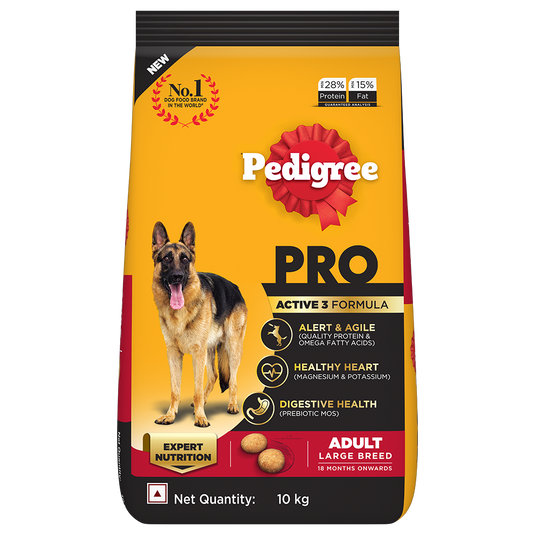 Pedigree Pro Adult Large Breed, Dry Dog Food (18 Months Onwards)