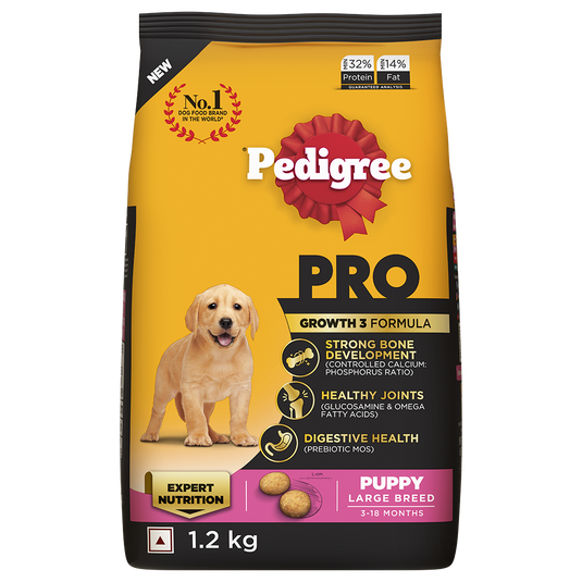 Pedigree Pro Puppy, Large Breed (3-18 Months) Dry Dog Food