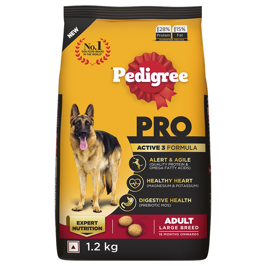 Pedigree Pro Adult Large Breed, Dry Dog Food (18 Months Onwards)