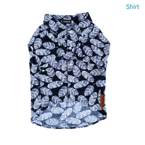 Stylish Leaf-Patterned Dog Shirt