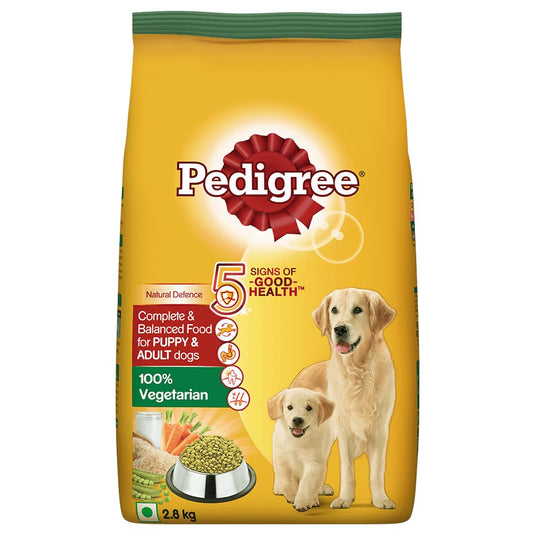 Pedigree 100% Vegetarian, Dry Dog Food, Complete & Balanced Nutrition for Puppy & Adult Dogs