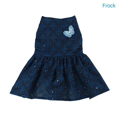 Blue Butterfly Dog Frock