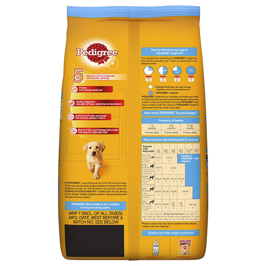 Pedigree Puppy Dry Dog Food, Meat & Milk