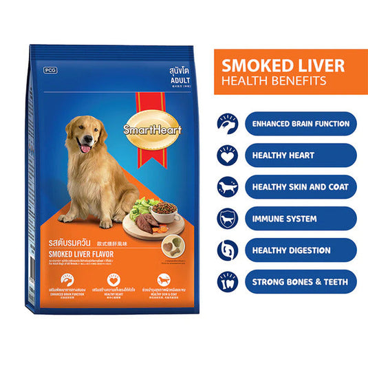 SmartHeart Smoked Liver Adult Dry Dog Food