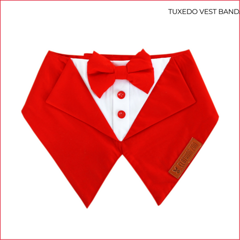 Red Tuxedo Vest Bandana