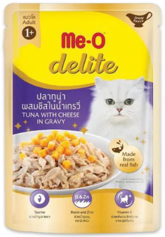 MeO Delite Tuna With Cheese Ingravy Adult Pouch