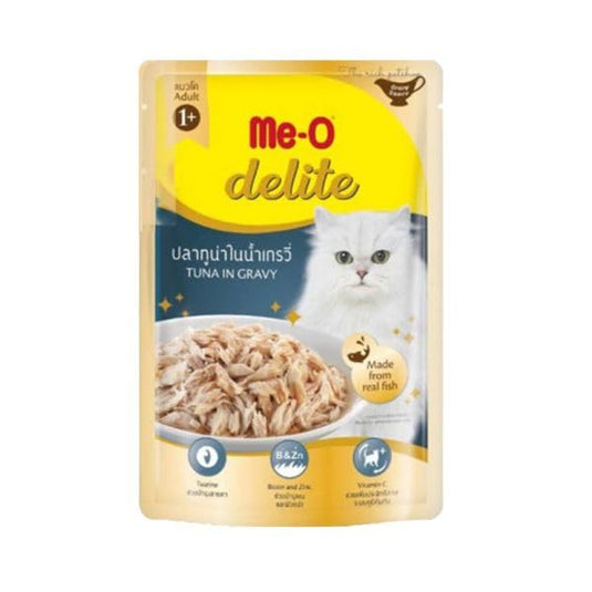 MeO Delite Wet Cat Food for Adult 1+ Year, Tuna ingravy