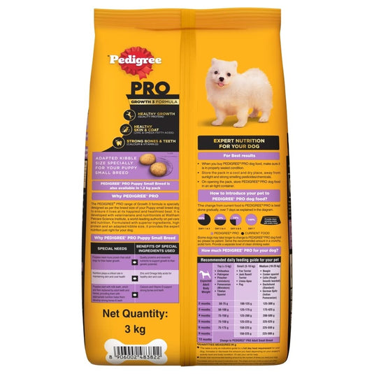 Pedigree Pro Puppy, Small Breed (2-9 Months) Dry Dog Food