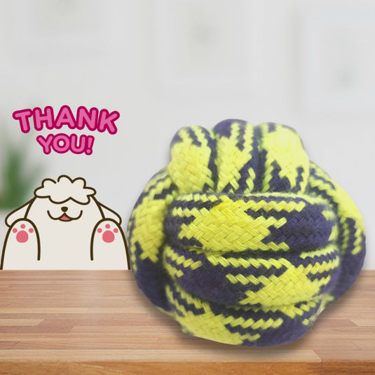 Papa Pawsome Braided Rope Ball Toy - Worth Rs.150