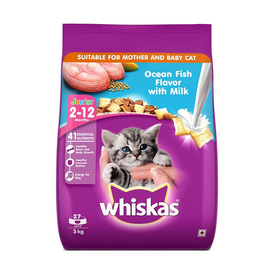 Whiskas Kitten (2-12 months) Dry Cat Food, Mackerel Flavour