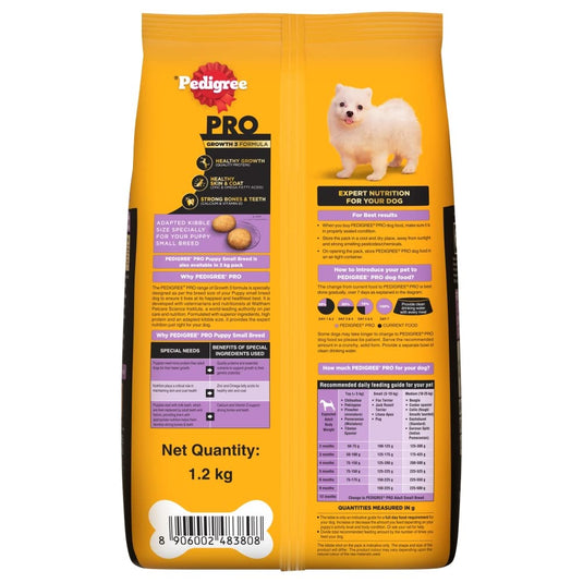 Pedigree Pro Puppy, Small Breed (2-9 Months) Dry Dog Food