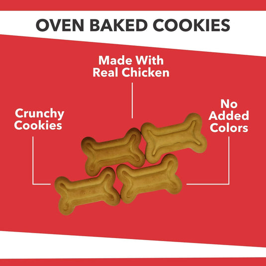 Baked Delights Chicken Flavour, Real Chicken Baked Cookies, Bone Shaped- Dog Treats,