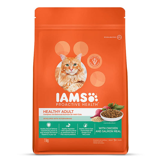 IAMS Adult Dry Cat Food (1+ Years) with Chicken & Salmon