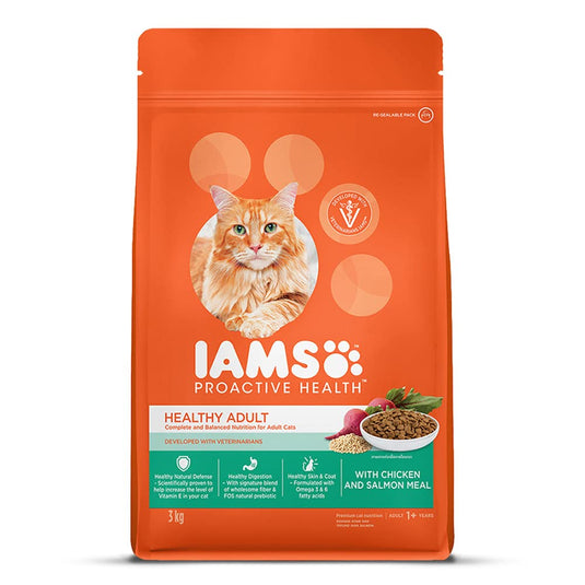 IAMS Adult Dry Cat Food (1+ Years) with Chicken & Salmon