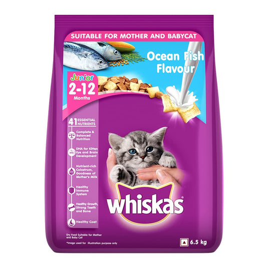 Whiskas Kitten (2-12 months) Dry Cat Food, Ocean Fish