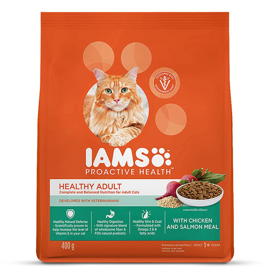 IAMS Adult Dry Cat Food (1+ Years) with Chicken & Salmon