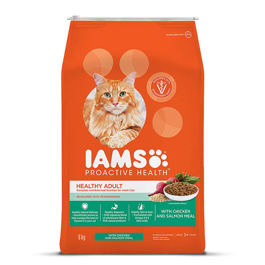 IAMS Adult Dry Cat Food (1+ Years) with Chicken & Salmon