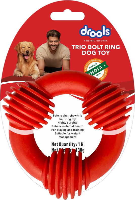 Drools Dog Trio Bolt Ring Toy