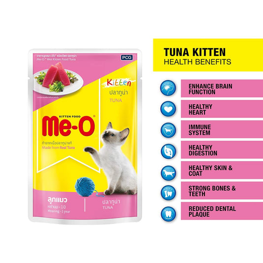 MeO Pouch Kitten Wet Food Tuna in Jelly, 80g