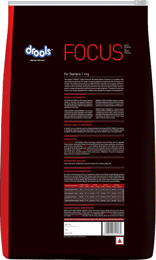 Drools Focus Starter Super Premium Dry Dog Food