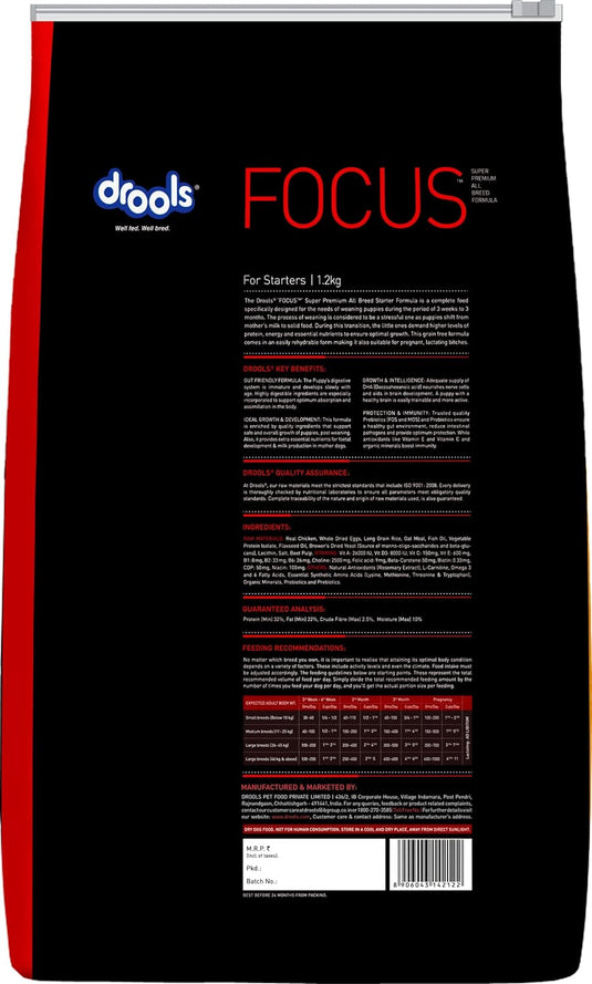 Drools Focus Starter Super Premium Dry Dog Food