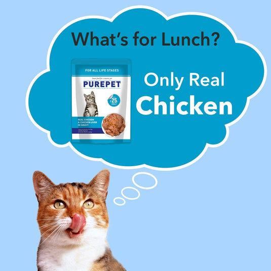 purepet kitten real ocean fish & chicken liver in gravy