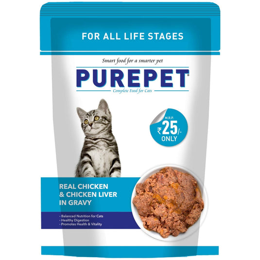 purepet kitten real ocean fish & chicken liver in gravy