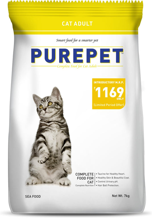 Purepet Adult Dry Cat Food Sea Food Flavour