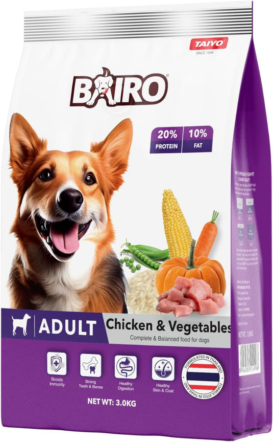 BAIRO Chicken & Vegetable Adult Dog Food,Complete & Balance Food for All Dogs