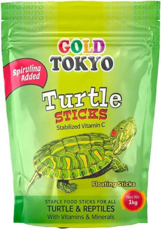 Gold Tokyo Turtle Babe Stick Food/Adult Turtle Stick Food Pack of 3