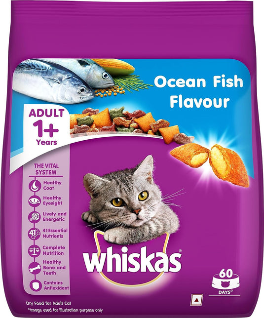 Whiskas Adult (+1 Year) Dry Cat Food, Ocean Fish Flavour