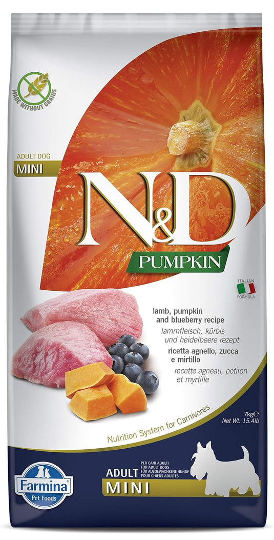 FARMINA N&D Pumpkin Dry Dog Pet Food, Grain-Free, Adult Mini Breed