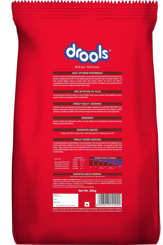 Drools Adult Dry Dog Food Optimum Performance