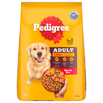 Pedigree Adult Dry Dog Food, Meat & Rice