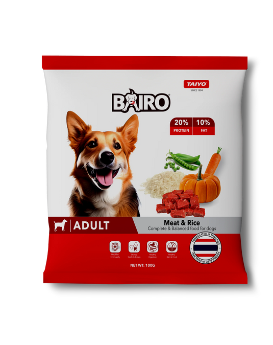 BAIRO Meat & Rice Adult Dog Food, Complete & Balanced Food for All Dogs