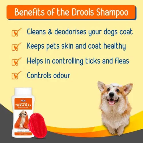 Drools Combo of Tick and Flea Repellent Shampoo for Dogs