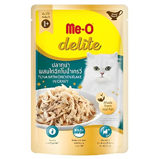 MeO Delite Tuna With Chicken Flake Ingravy Cat Wet Food Success