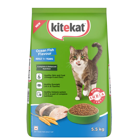 Kitekat Adult (1+ Years) Dry Cat Food, Ocean Fish Flavour