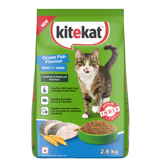 Kitekat Adult (1+ Years) Dry Cat Food, Ocean Fish Flavour