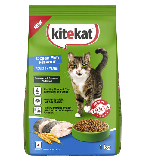 Kitekat Adult (1+ Years) Dry Cat Food, Ocean Fish Flavour