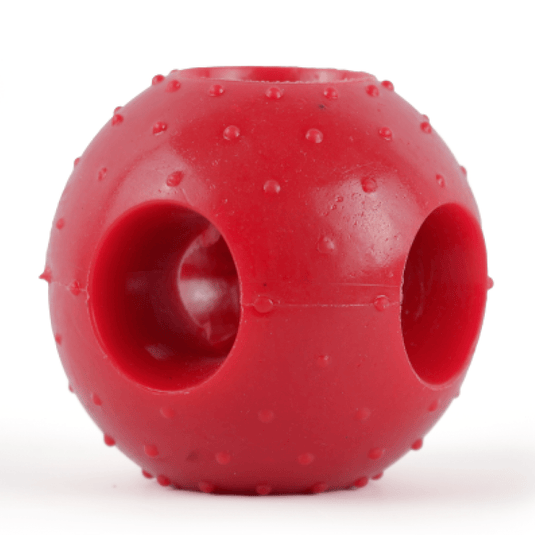 Drools Non Toxic Rubber Hole Ball Teething Toy for Puppies and Dogs | For Aggressive Chewers