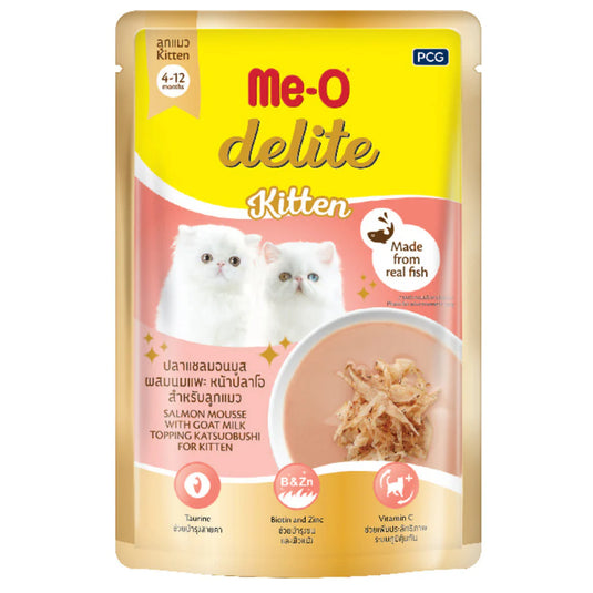 MeO Delight Salmon Mousse withgoat Milk for Kitten