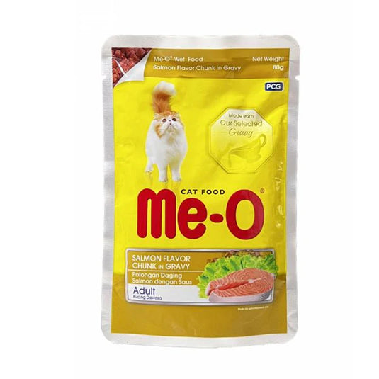 MeO Salmon Chunk Ingravy Adult Cat Pouch, 80g