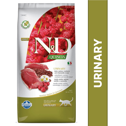 Farmina N&D Quinoa Duck Cranberry & Chamomile Grain Free Urinary Adult Cat Dry Food