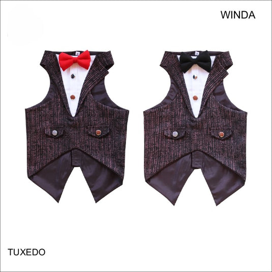 Tuxedo Vests (Black & Red Bow)