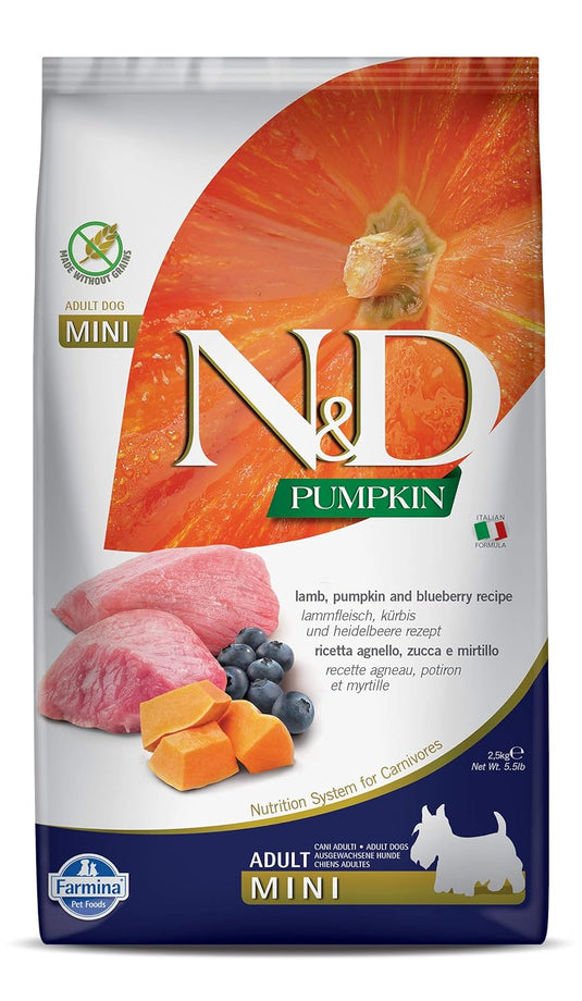 FARMINA N&D Pumpkin Dry Dog Pet Food, Grain-Free, Adult Mini Breed