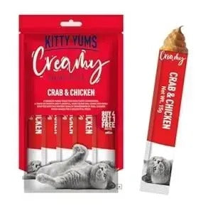 KITTY YUMS CREAMY TREATS FOR CAT - 5 PCS Combo