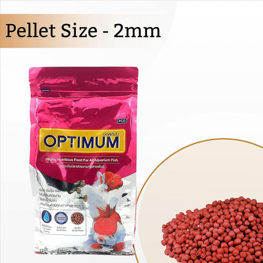 Optimum Fish Food - 200gm (Small Pellet) | Highly Digestible & Added with Fish Meal, Corn Protein Meal & Fish Oil | Highly Nutritious Fish Food for All Aquarium Fish(pack of 3)